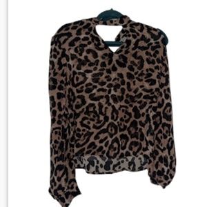 COPY - Cheeta print blouse- XL